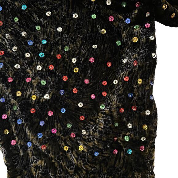 💥Speed limit MPH Burnout Velvet Sequins Vintage party jacket size Medium - Picture 2 of 10